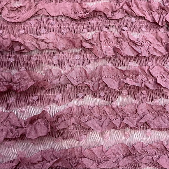 NWT New Zara Frill Ruffled Tulle Blouse Size S - Picture 11 of 12